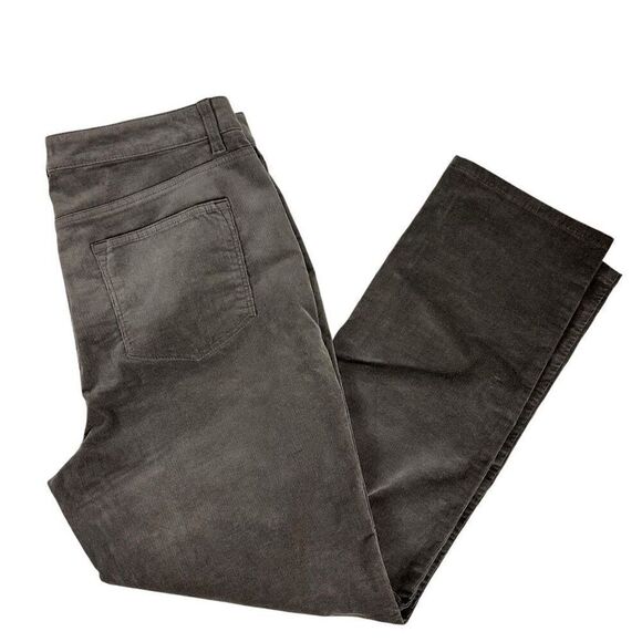 Talbots Corduroy Straight Leg Pant size 14P Grey - Picture 4 of 8